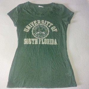 University of South Florida Women's T-Shirt Size Medium Burnout Fabric USF